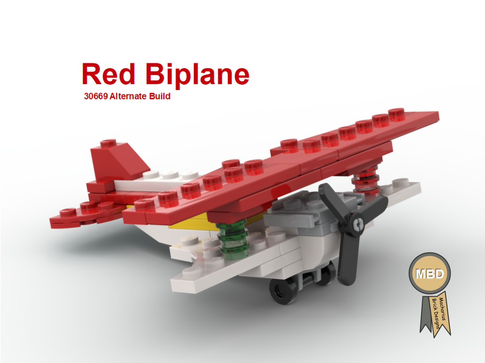 LEGO MOC 30669 Red Biplane by Macharius | Rebrickable - Build with LEGO