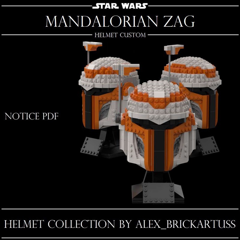 LEGO MOC Helmet Custom Mando Zag by Alex_BricKartuss | Rebrickable ...