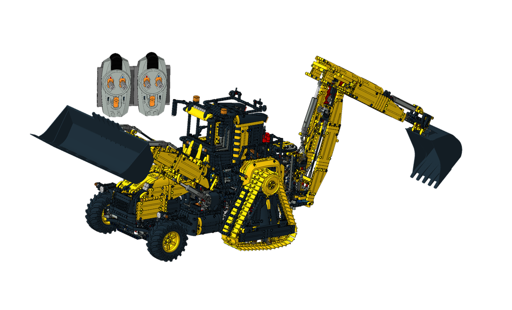 LEGO MOC Super Heavy Backhoe Loader (Power Functions version) v1.1 by ...