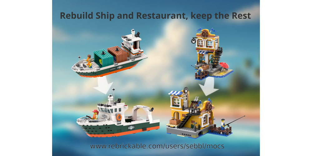 LEGO MOC 60422: Trawler & Fish Processing Station by sebbl ...