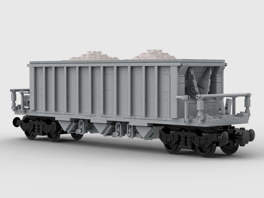 LEGO MOC-189409 Greenbrier Dura-Max - Gray 3-Bay Open Hopper Car
