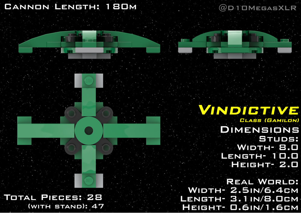 LEGO MOC Vindictive Class (Gamilon) by D10MegasXLR | Rebrickable ...