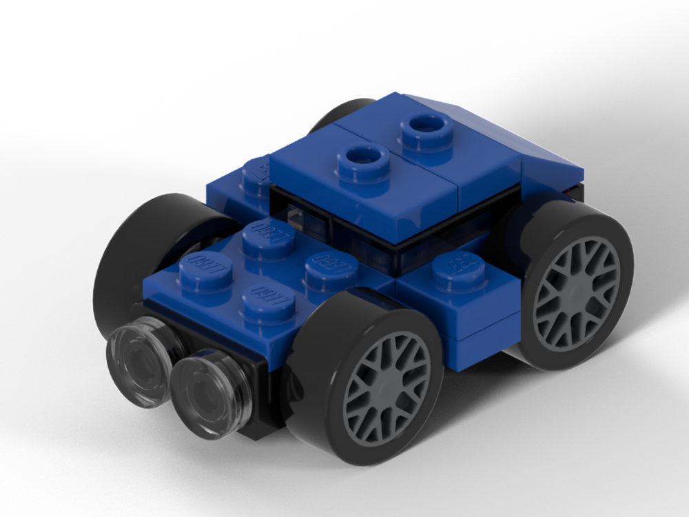 LEGO MOC Smallest drivable Family Car (blue) with rubber tyres by Matle ...