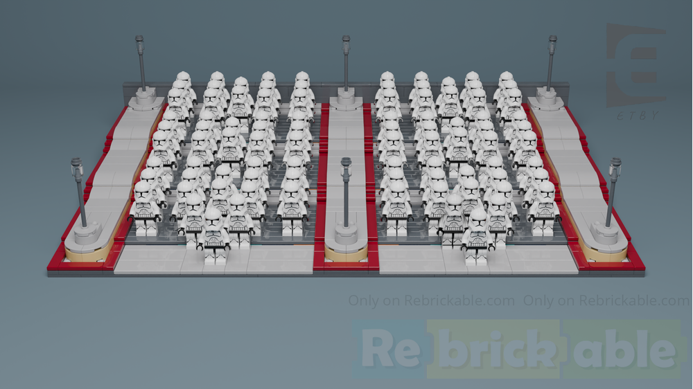 LEGO MOC-189824 Corsucant Grand Temple Steps - x90 Minifigure Display ...