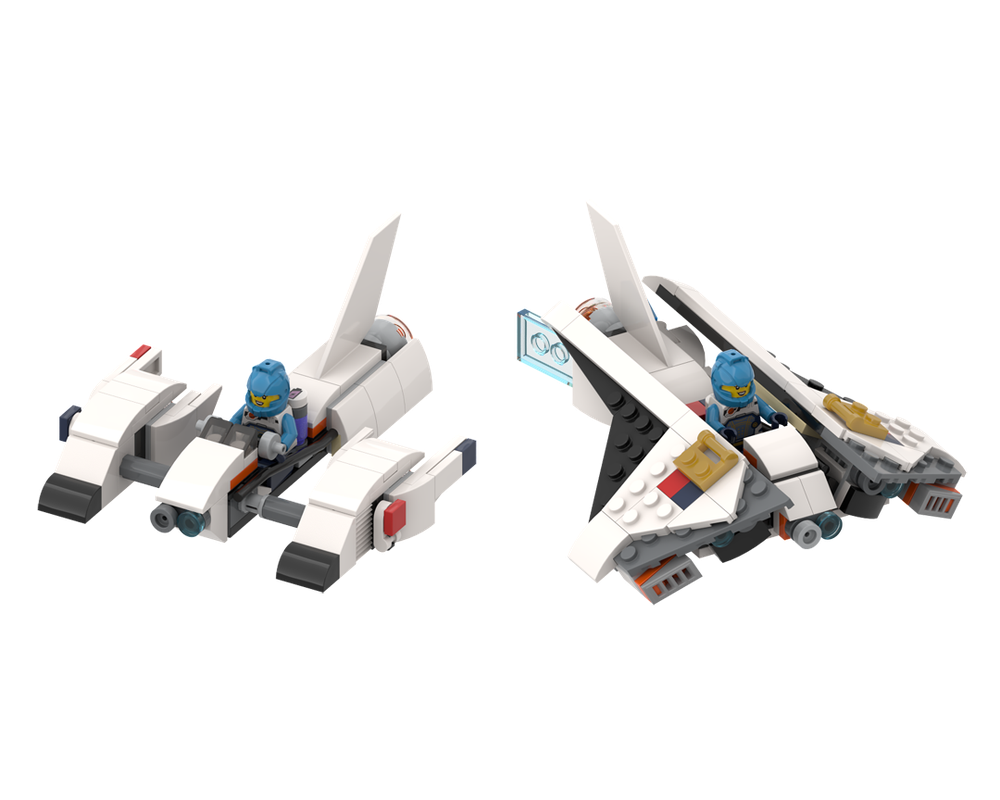 LEGO MOC Hotrod & Manta Space Hoverbikes - (30663-1 & 31134-1 ...