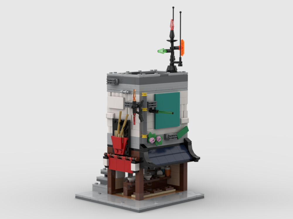 LEGO MOC Modular Cyberpunk City - Noodle Shop and Auto Doc by Konfu2ius ...