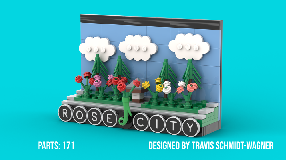 LEGO MOC Rose City Post Card by Camobricktape | Rebrickable - Build ...