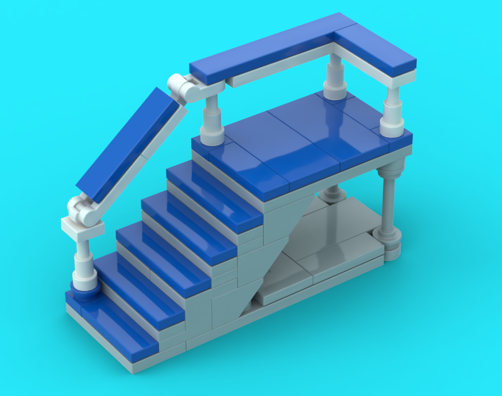 LEGO MOC Stairs with a platform by mshenn | Rebrickable - Build with LEGO