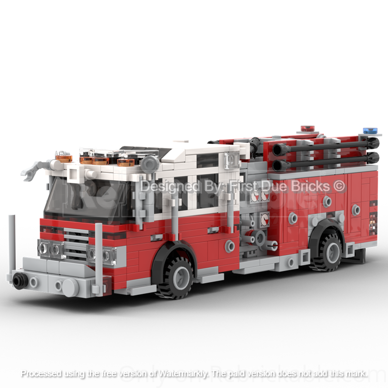 LEGO MOC American Fire Engine-Rescue by First Due Bricks | Rebrickable ...