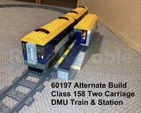 60197 Alternate Build - Class 158 2 Carriage DMU Train & Station