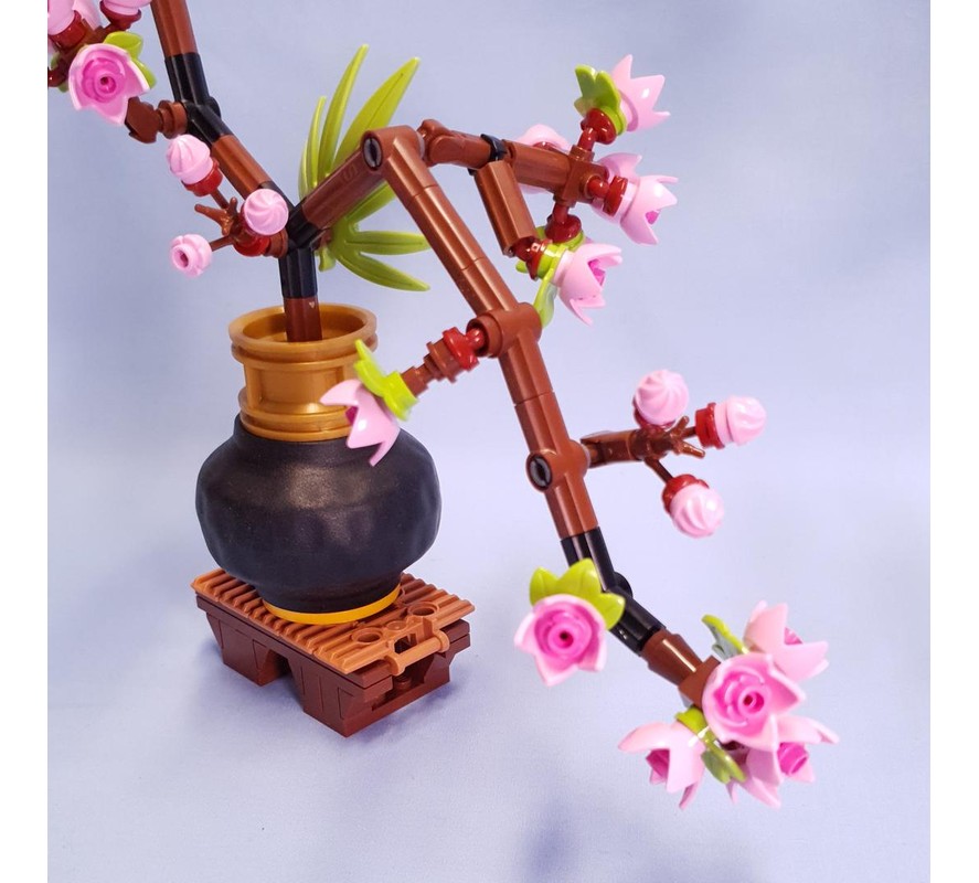 LEGO MOC Pink Cherry Blossom in Vase by icedragonj | Rebrickable ...