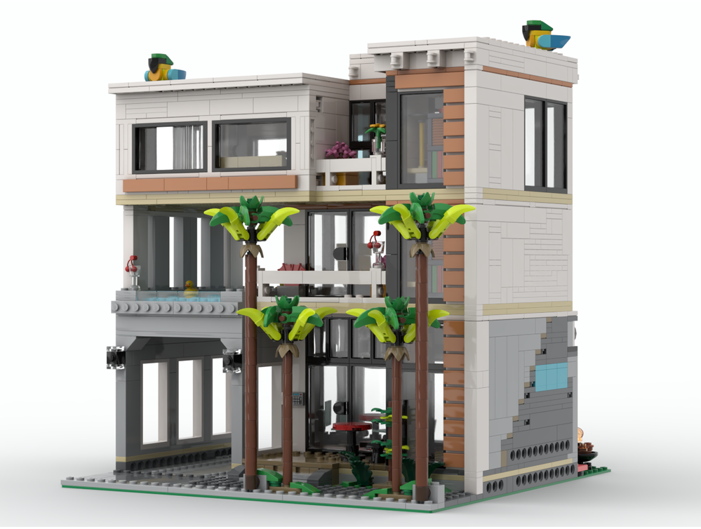LEGO MOC-190909 Modern House XL by Brick Artisan | Rebrickable - Build ...