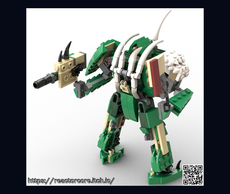 LEGO MOC 31058 Zaku Brutal Mobile Suit Mecha by Reactorcore