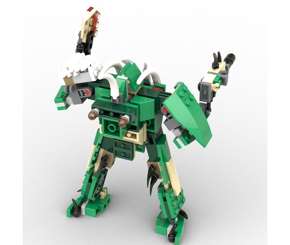 LEGO MOC 31058 Zaku Brutal Mobile Suit Mecha by Reactorcore