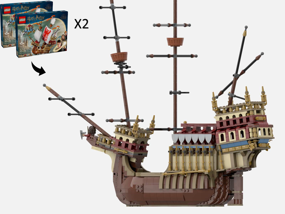 MOC-191325 The Mary Rose - Combining 2 x 76440 Triwizard Tournament: Durmstrang Ship