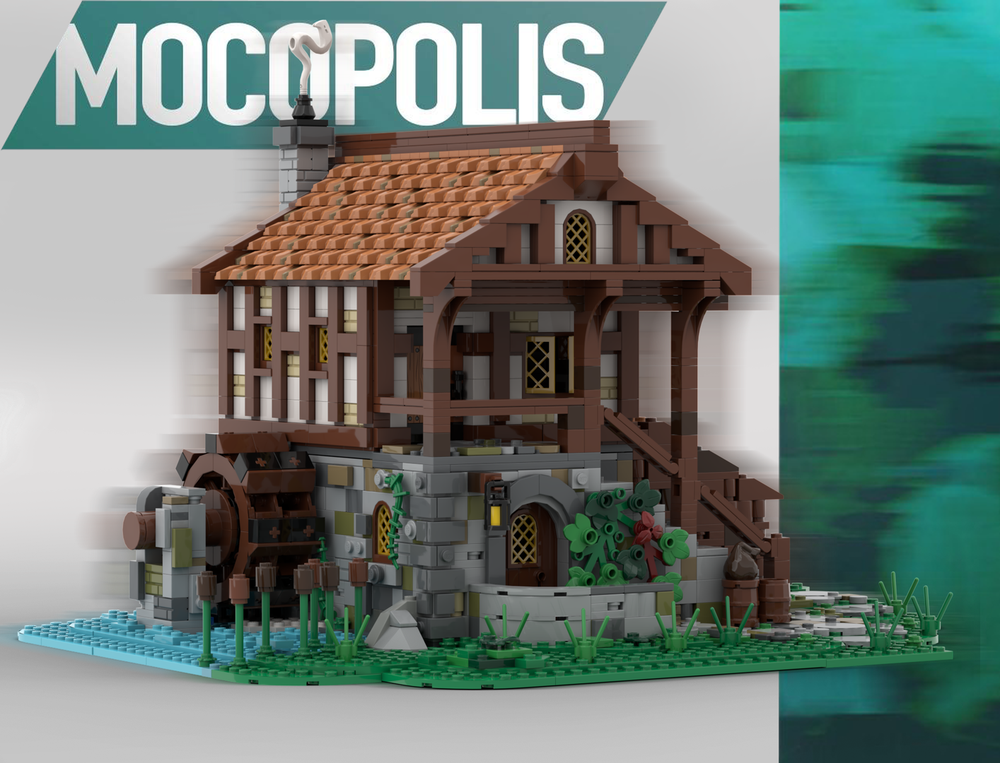 LEGO MOC Medieval Water Mill by MOCOPOLIS | Rebrickable - Build with LEGO