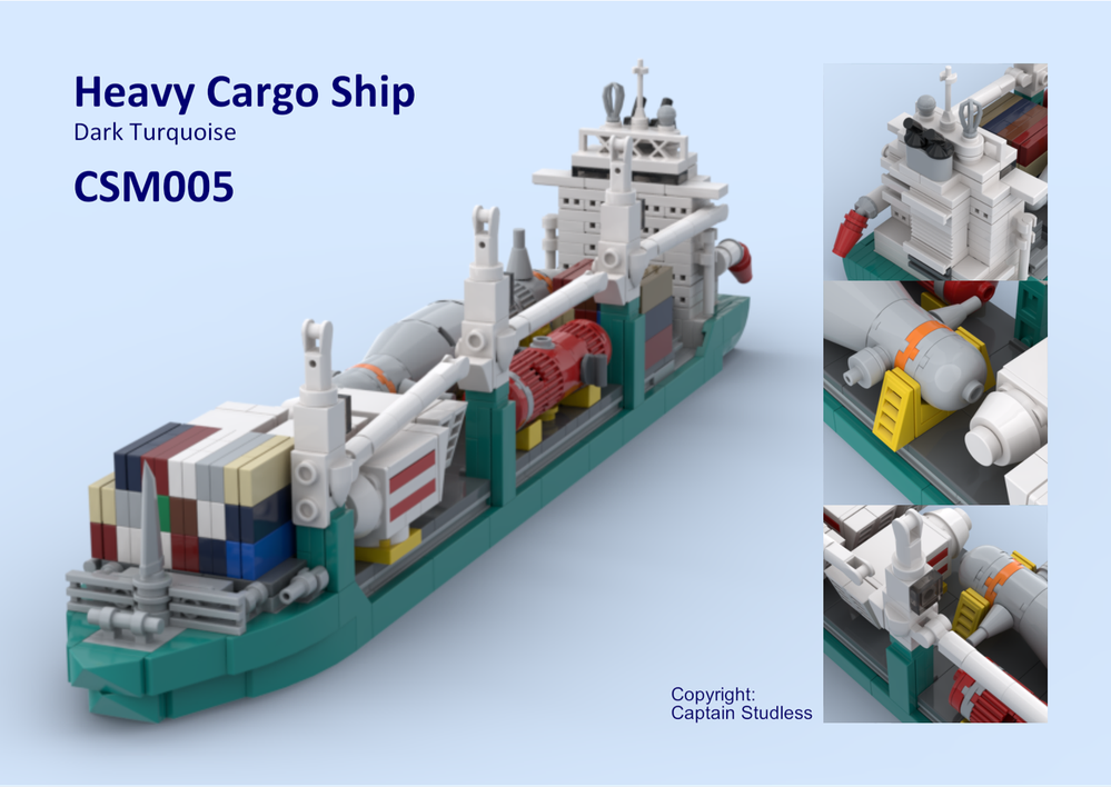 LEGO MOC Heavy Cargo Vessel - CSM005 by Captain.Studless | Rebrickable ...