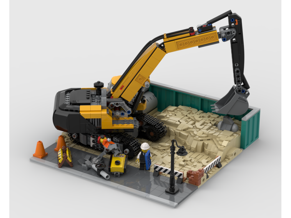 LEGO MOC-192316 Modular Construction area - Display for set 60420