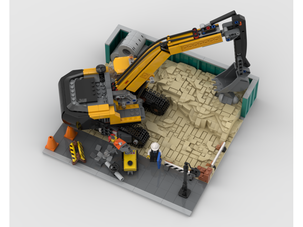 LEGO MOC-192316 Modular Construction area - Display for set 60420
