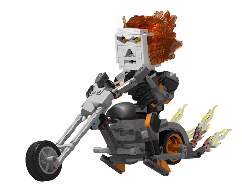 LEGO MOC Modified bike of Ghost Rider by ad000 | Rebrickable - Build ...