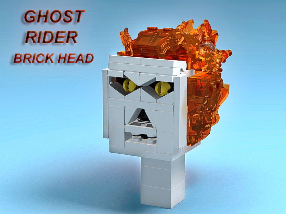 LEGO MOC Ghost Rider Brick Head by ad000 | Rebrickable - Build with LEGO