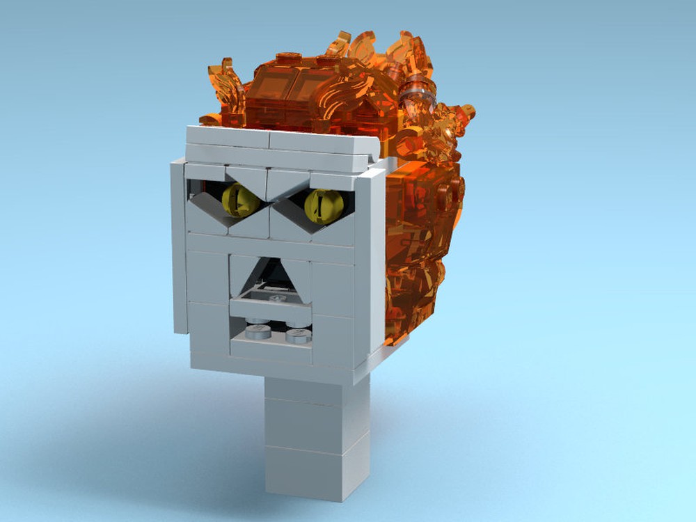 LEGO MOC Ghost Rider Brick Head by ad000 | Rebrickable - Build with LEGO