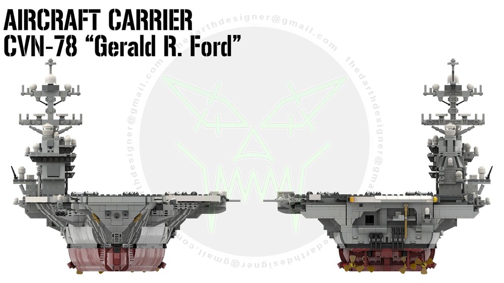 LEGO MOC CVN-78 Gerald R. Ford | Aircraft Carrier - 1:300 Scale by ...