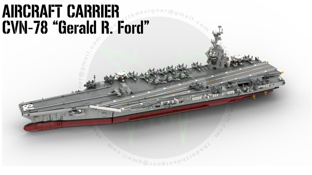 LEGO MOC CVN-78 Gerald R. Ford | Aircraft Carrier - 1:300 Scale by ...
