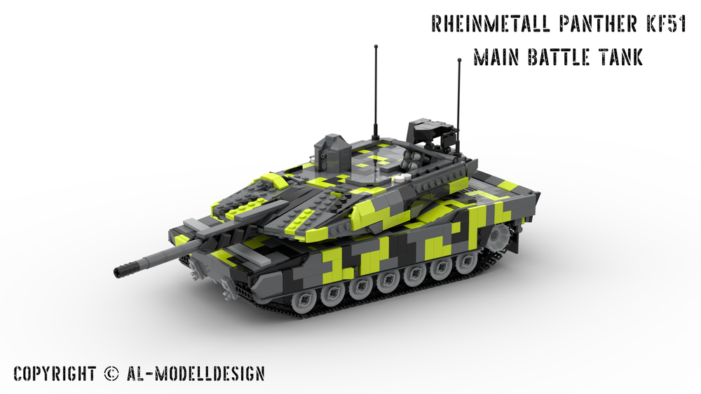 Der Rheinmetall KF51 Panther aus LEGO - Nachbau von einem Militärmodell im Detail. 