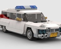 GhostBusters 1959 Cadillac hearse modified - based on Lego set 21108