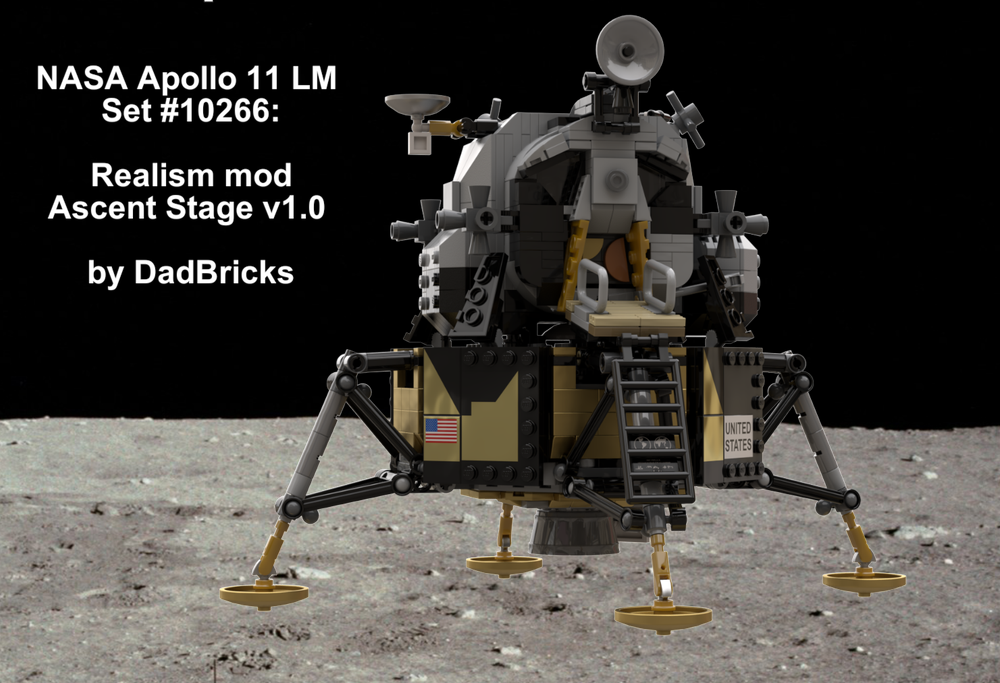 LEGO MOC NASA Apollo 11 LM Realism mod-Ascent Stage v1.0 by DadBricks ...