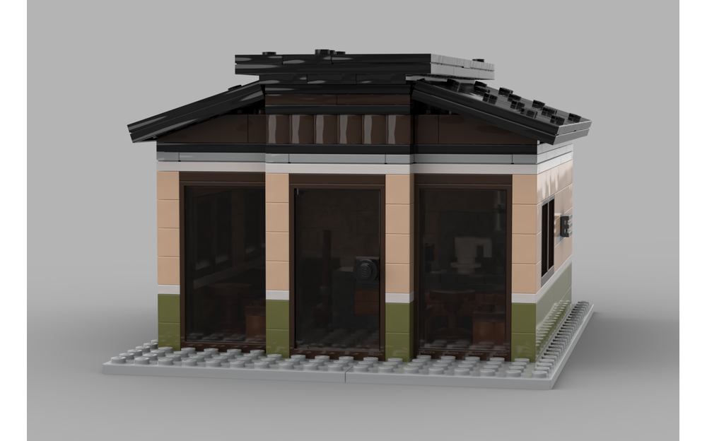 LEGO MOC Small Bar/Café by Asphalt Arsenal | Rebrickable - Build with LEGO