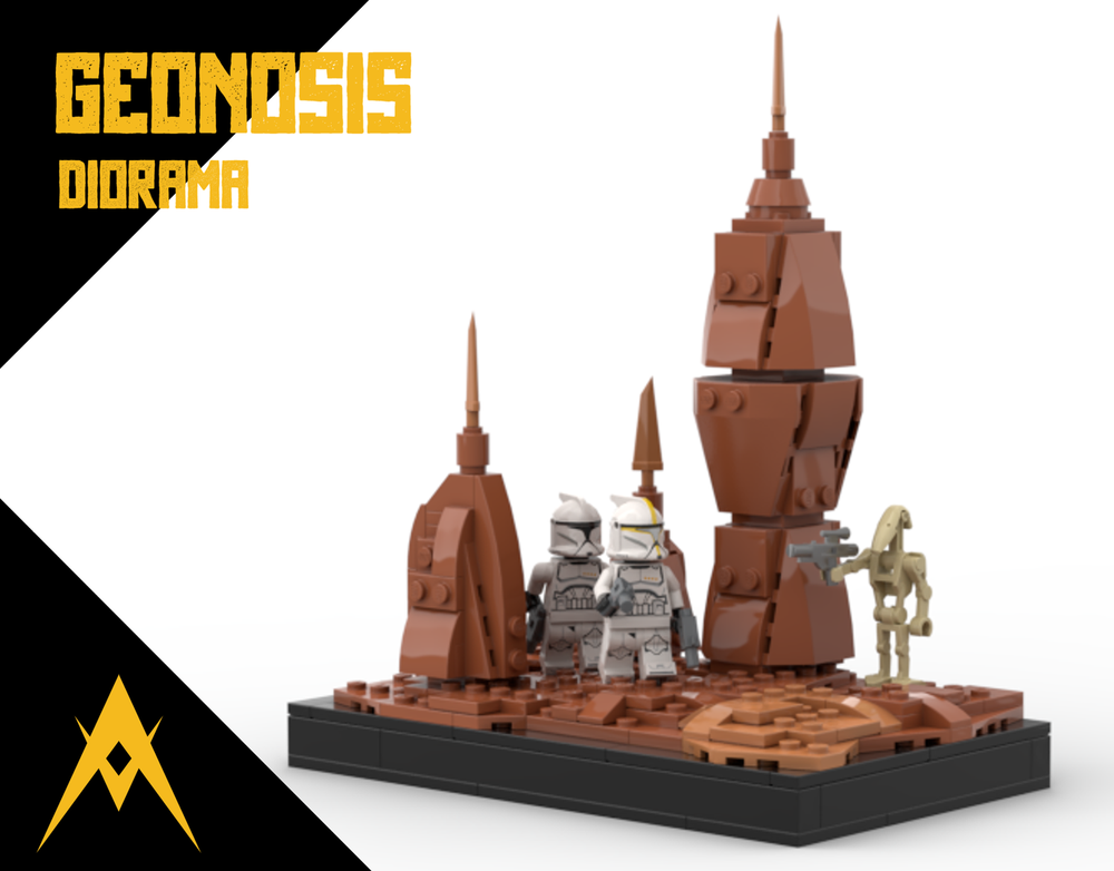 LEGO MOC Geonosis Diorama // MOC by Alolex1 | Rebrickable - Build with LEGO