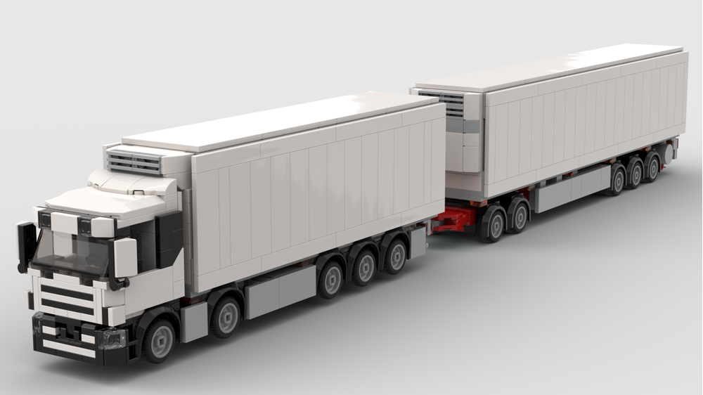 LEGO MOC Rigid chassis refrigerated truck and full trailer(longer ...