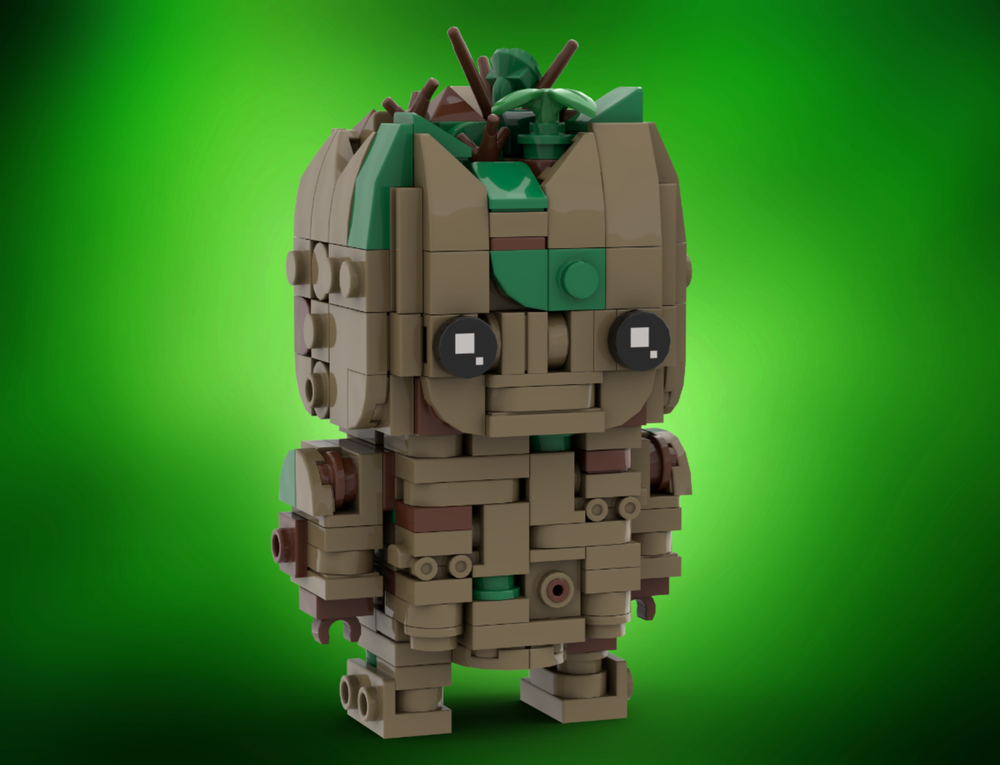 LEGO MOC Groot Brickheadz by Ant0noo | Rebrickable - Build with LEGO