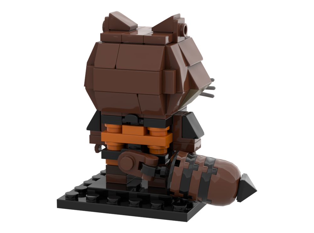 LEGO MOC Rocket Raccoon Brickheadz by Ant0noo | Rebrickable - Build ...