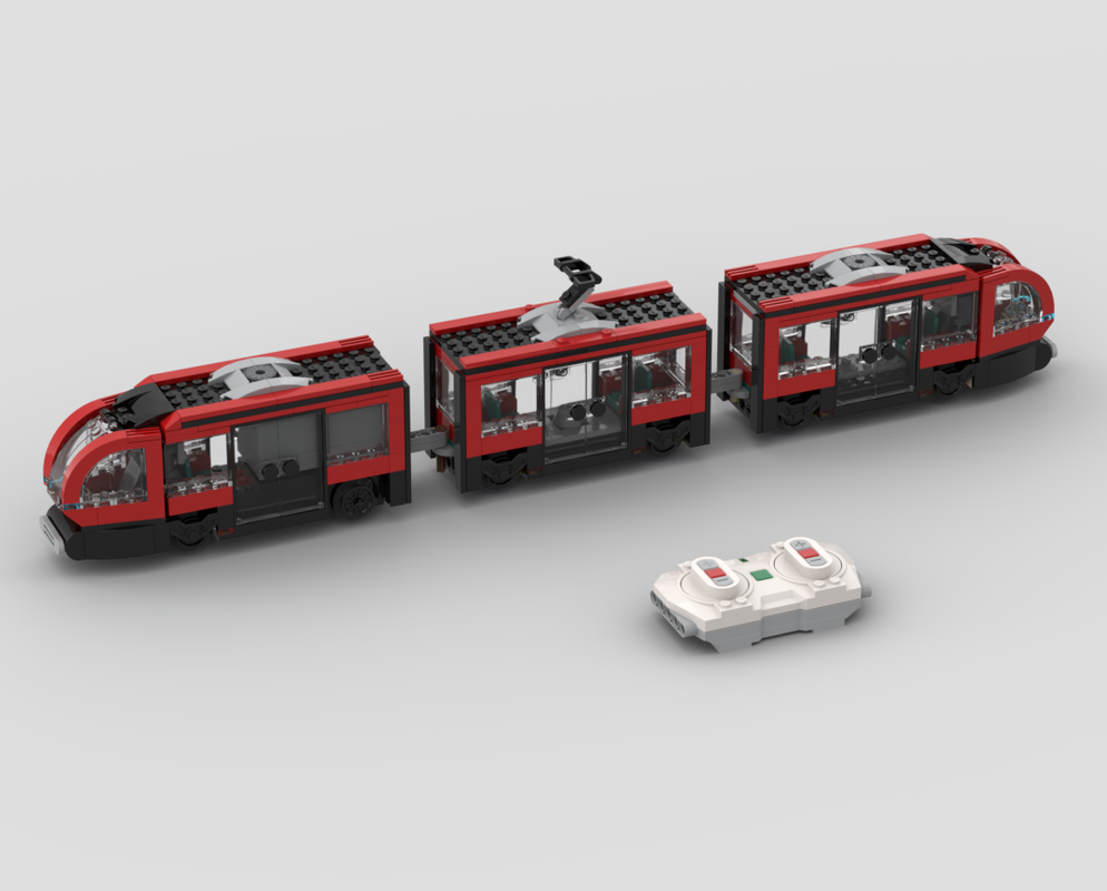 LEGO MOC 60423 Downtown tram motorized with Powered Up by josszo ...