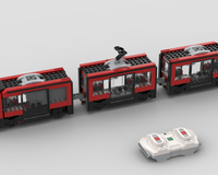 LEGO MOC 60423 Downtown tram motorized with Powered Up by