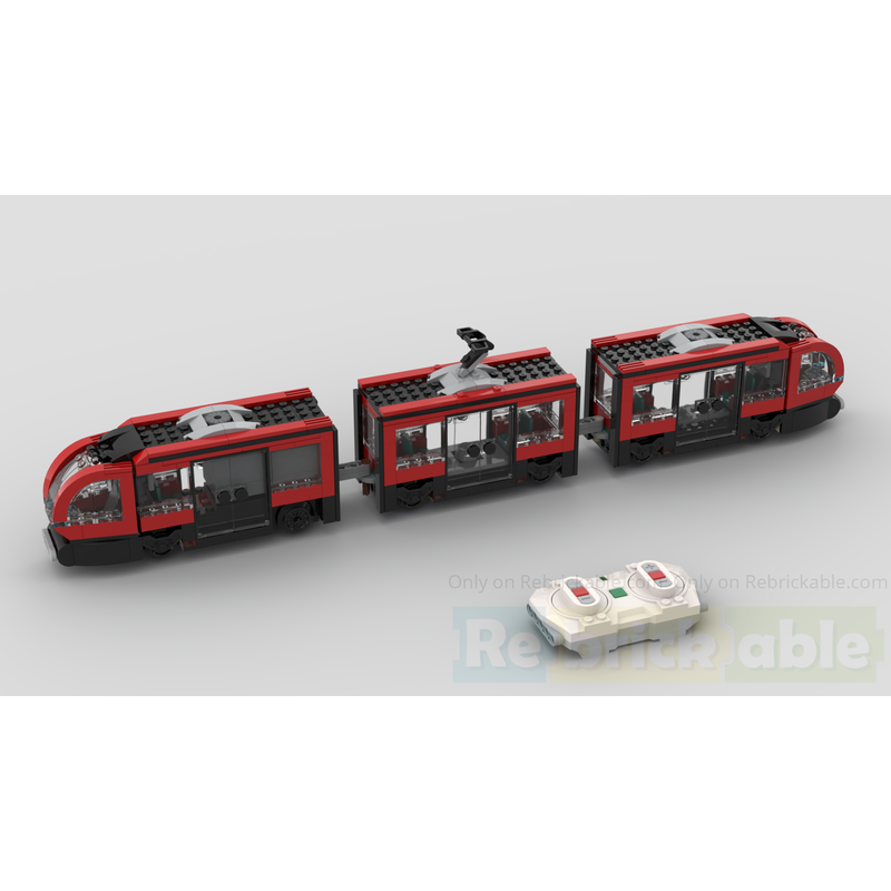 LEGO MOC-193562 60423 Downtown tram motorized with Powered Up by