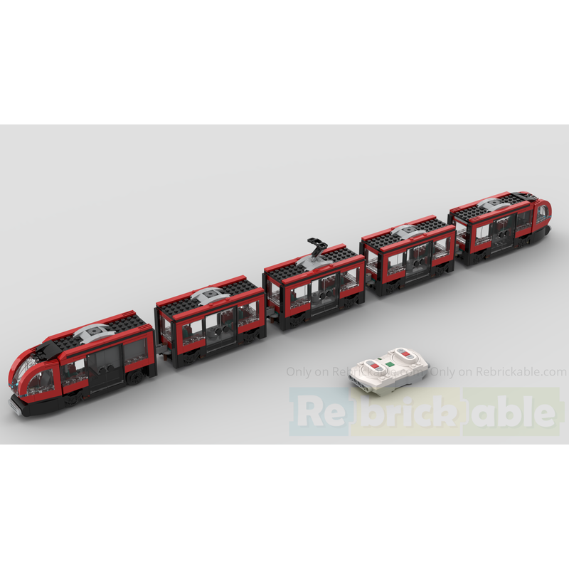れおん LEGO MOC-193754 60423 Downtown tram expanded and motorized with