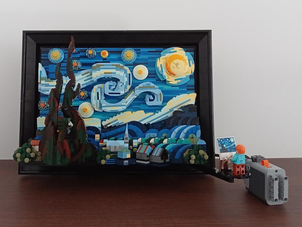 LEGO MOC 21333-MOD: The Starry Night - an automaton by --pg ...