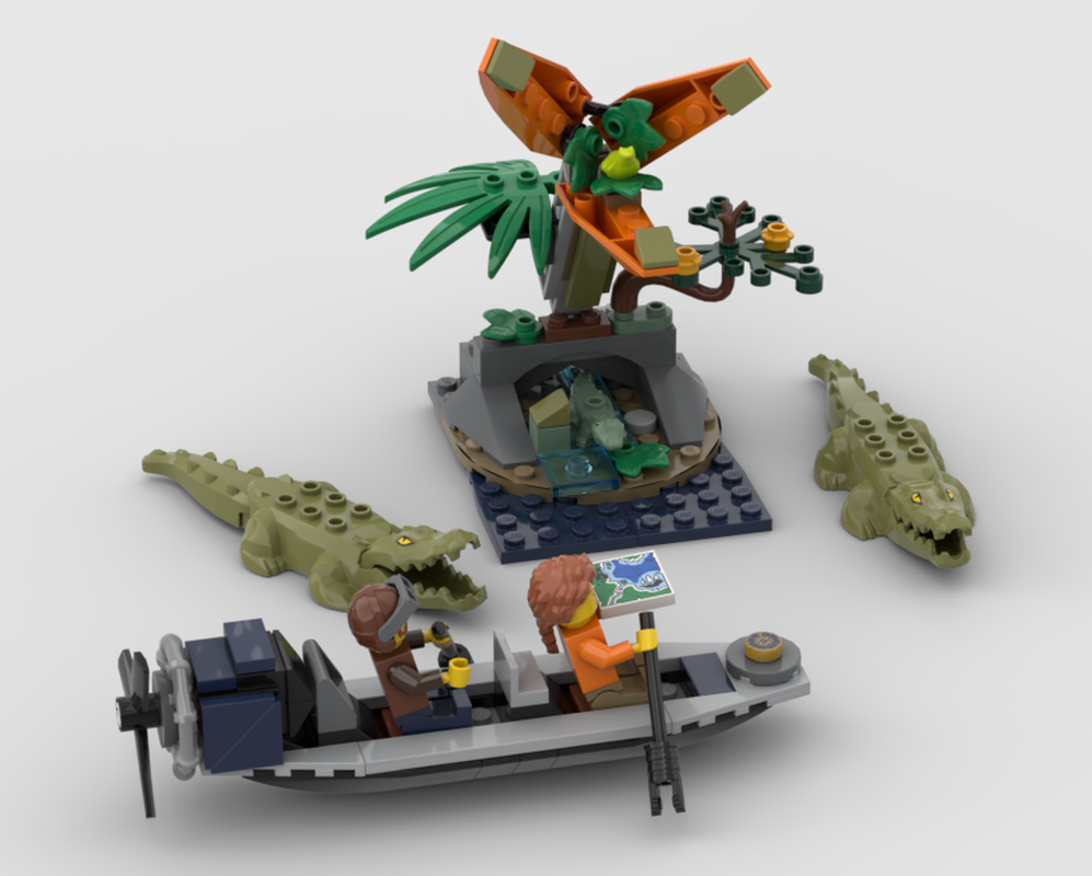 MOC-194281 צמח טורף וסירת קאנו של חוקרים