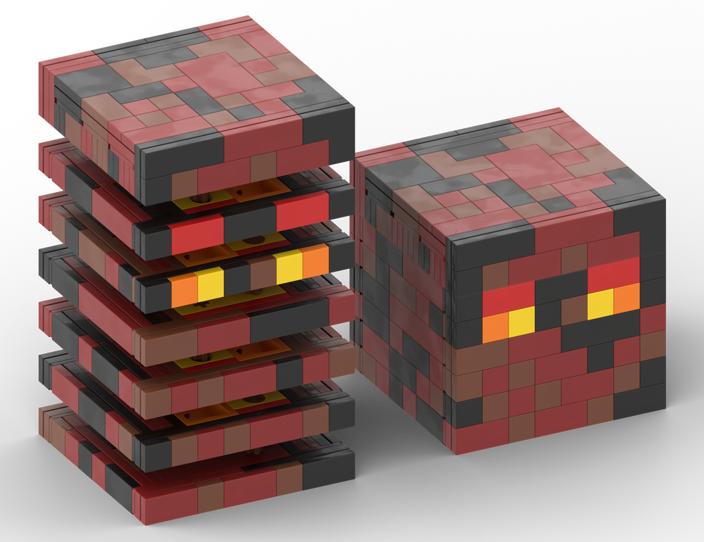 LEGO MOC Large Minecraft Magma Cube by nothinbutluck Rebrickable Build with LEGO