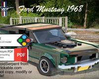 Ford Mustang 1968 - 8 Studs-wide deep modification of 75884
