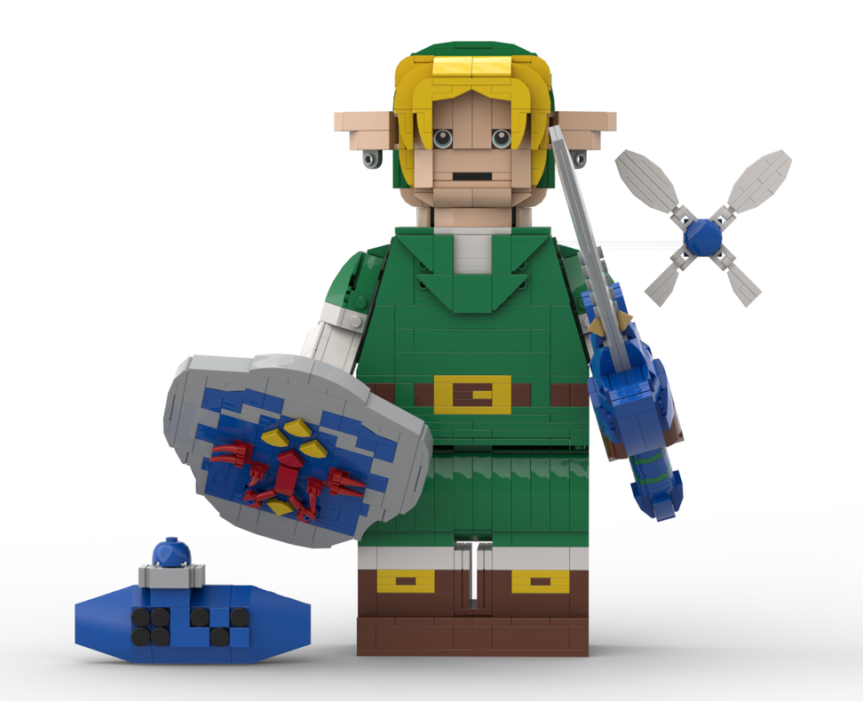 link様 LEGO MOC The Legend of Zelda: Ocarina of Time - Link (Upscaled