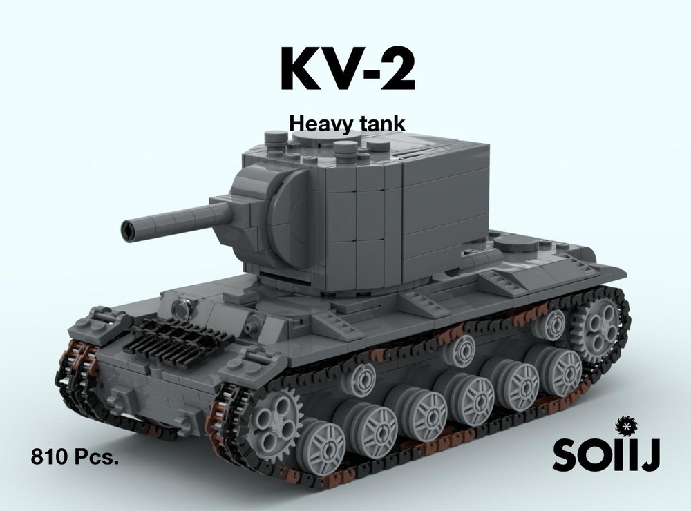 LEGO MOC KV-2 Russian heavy tank - 1:35 by Soiij | Rebrickable - Build ...