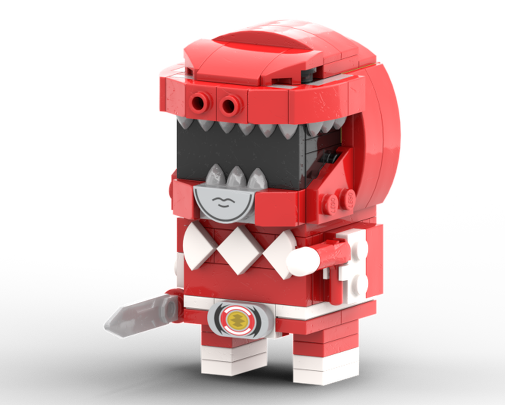 LEGO MOC Red Mighty Morphin Power Ranger Brickheadz by nintynuts ...