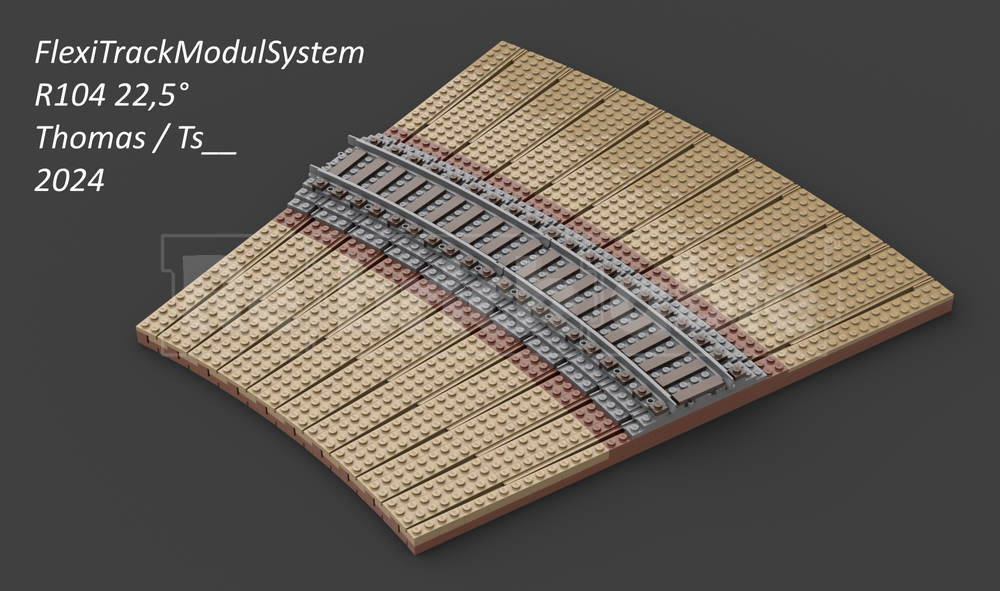 LEGO MOC FTMS R104 22,5° Kurvenmodul by Ts__ | Rebrickable - Build with ...
