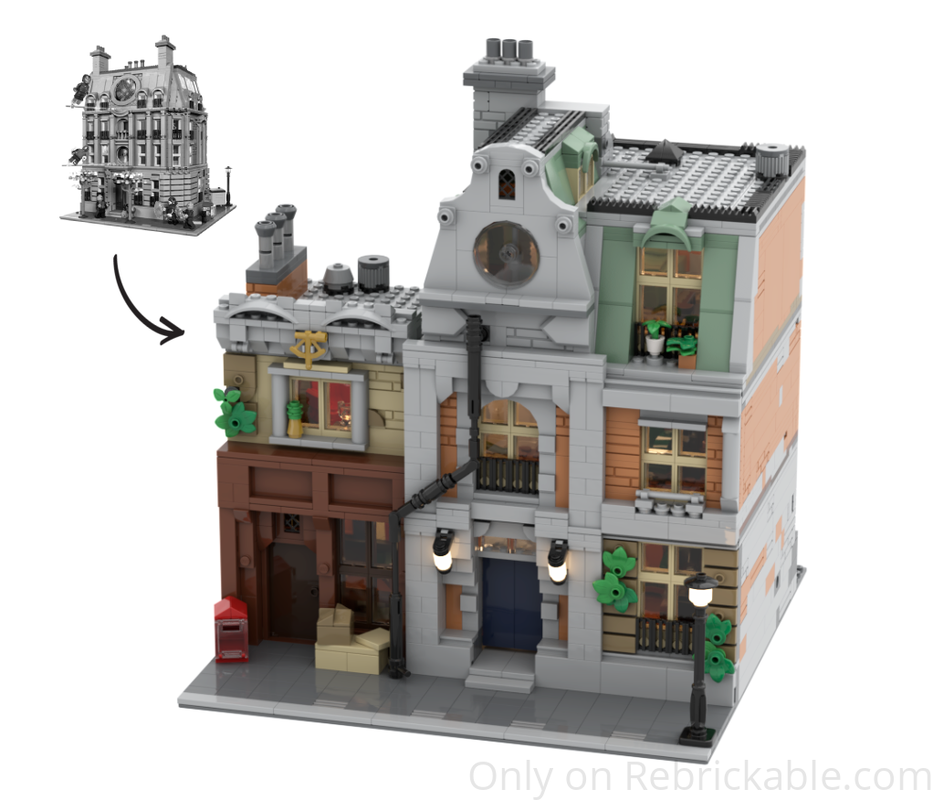 LEGO MOC Antique Bookstore & Townhouse by rebelnili | Rebrickable ...