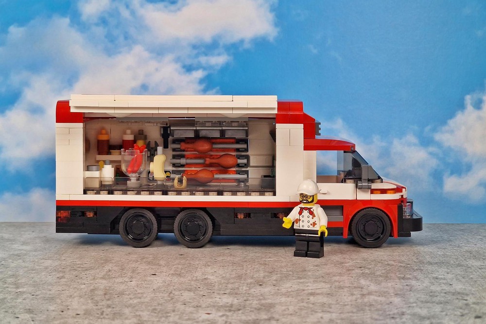 LEGO MOC Grill Food Truck by nevertooold68 Rebrickable Build with LEGO